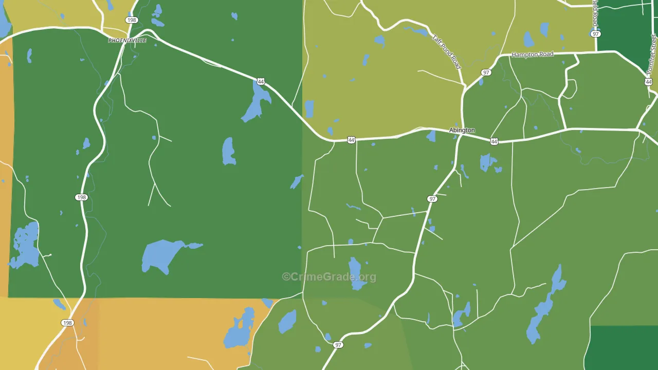Abington, CT Map of Murder Rates