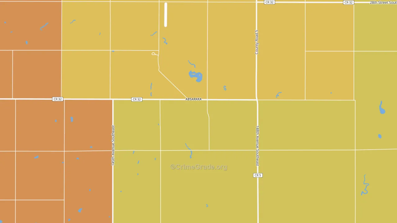 Absaraka, ND Map of Murder Rates