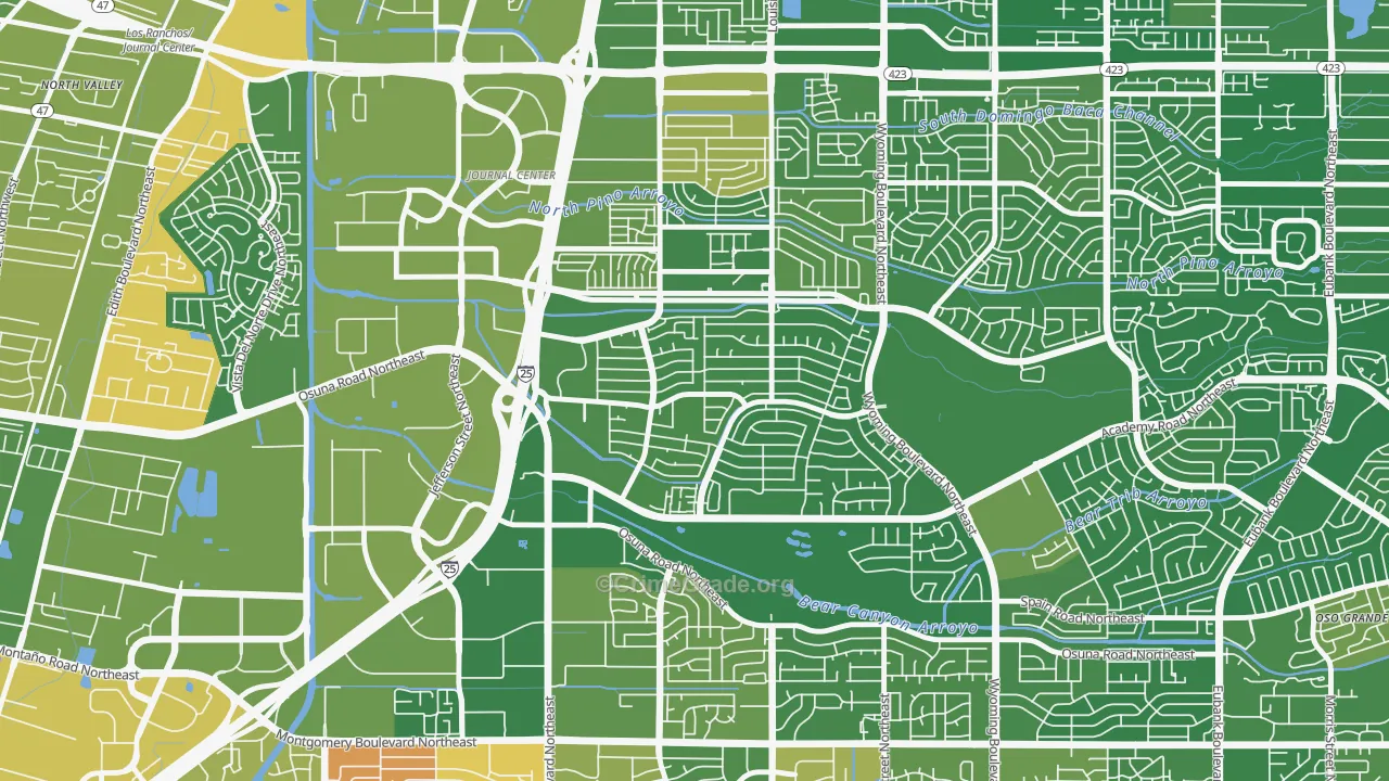 Academy Acres North, Albuquerque, NM Map of Murder Rates