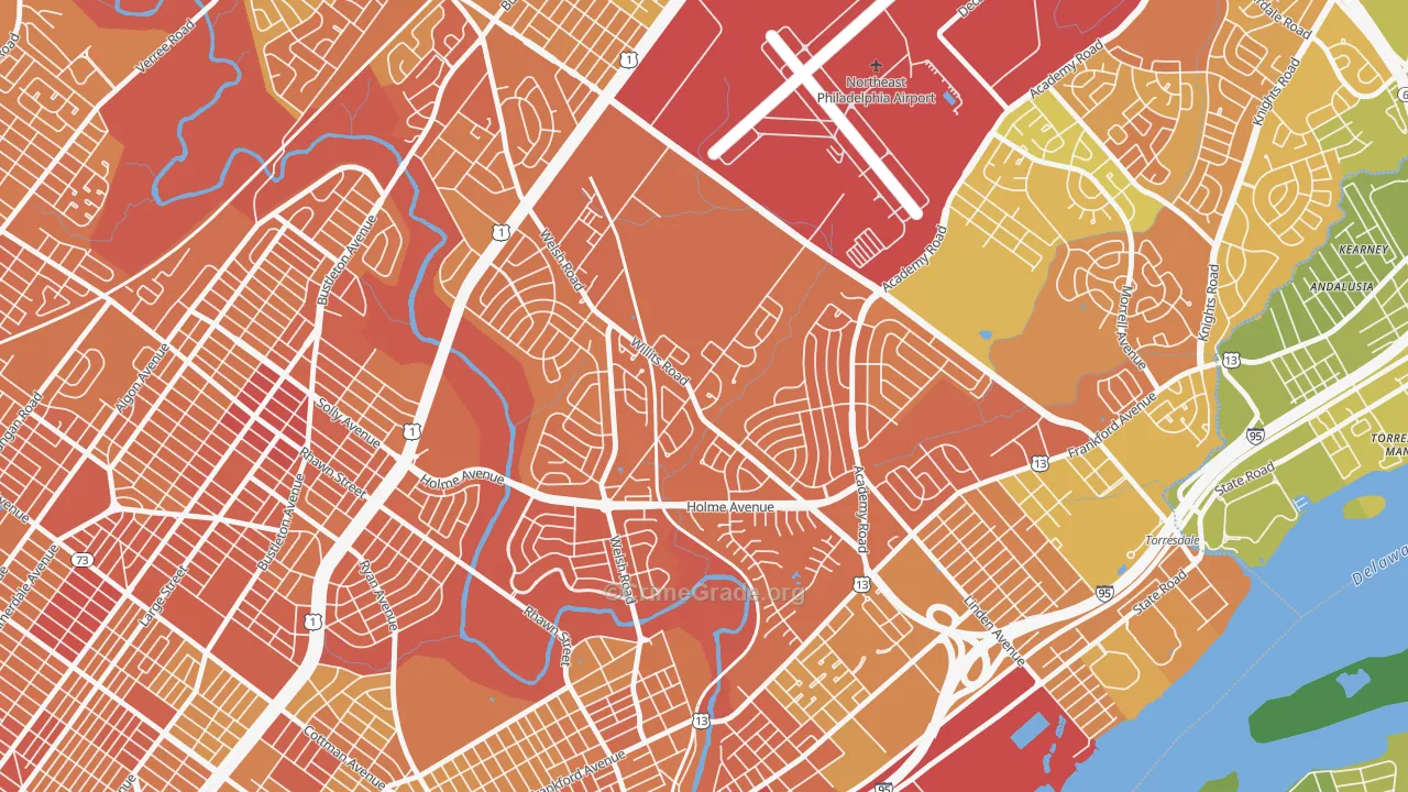 Academy Gardens, Philadelphia, PA Map of Murder Rates