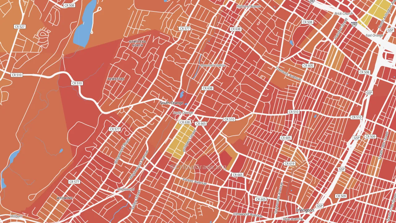Academy Heights, Orange, NJ Map of Murder Rates
