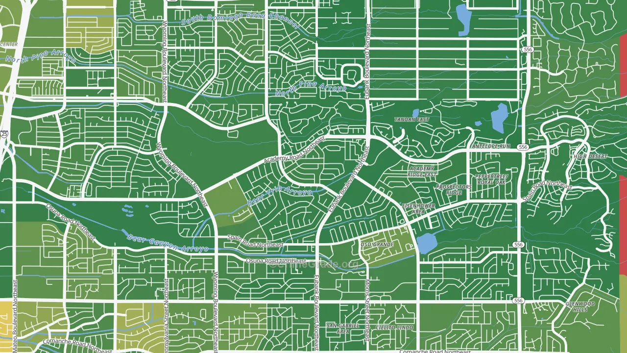 Academy Hills Park, Albuquerque, NM Map of Murder Rates