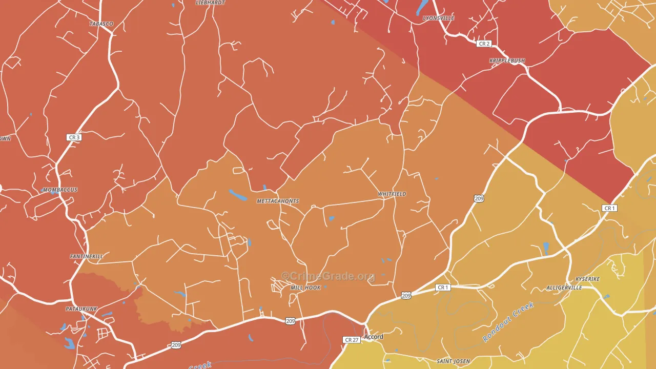 Accord, NY Map of Murder Rates