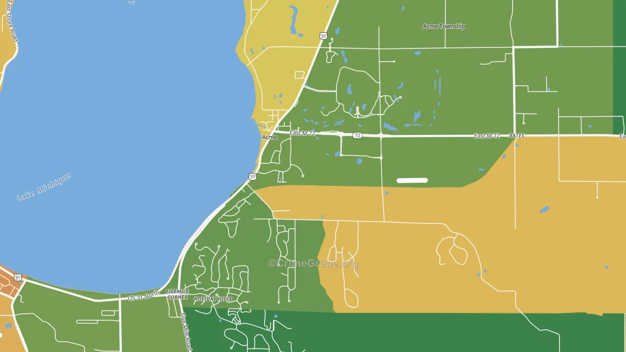 Acme, MI Map of Murder Rates