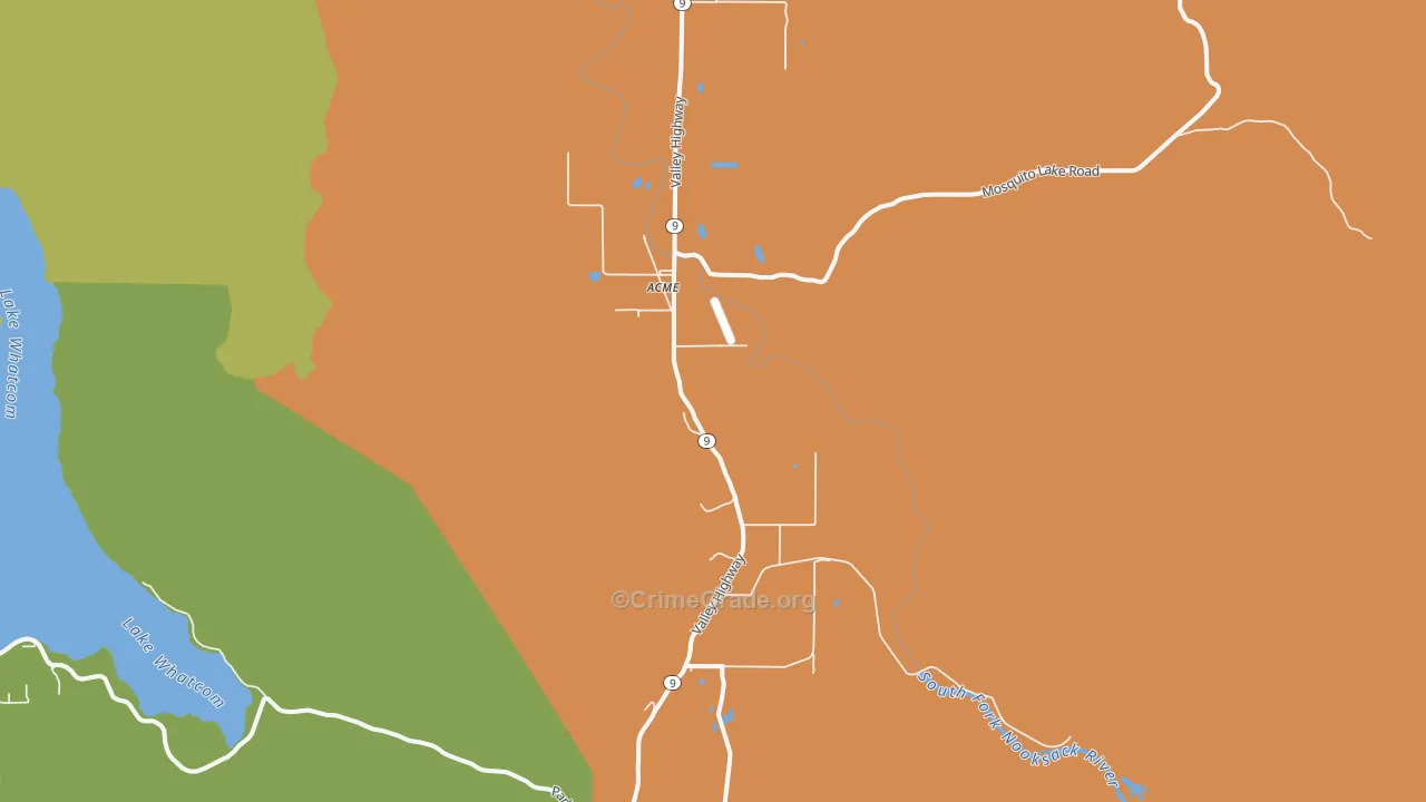 Acme, WA Map of Murder Rates