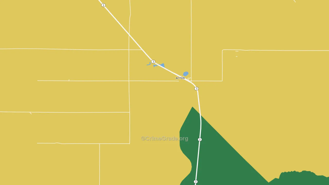 Acton, MT Map of Murder Rates