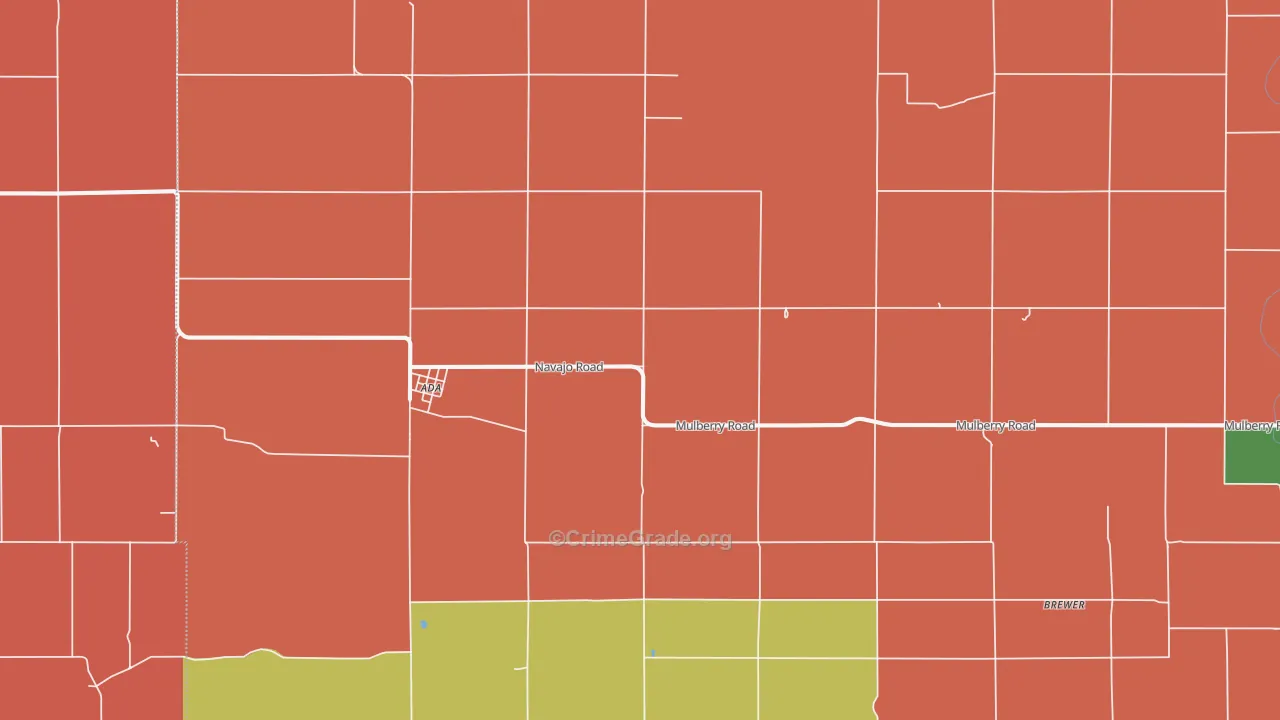 Ada, KS Map of Murder Rates