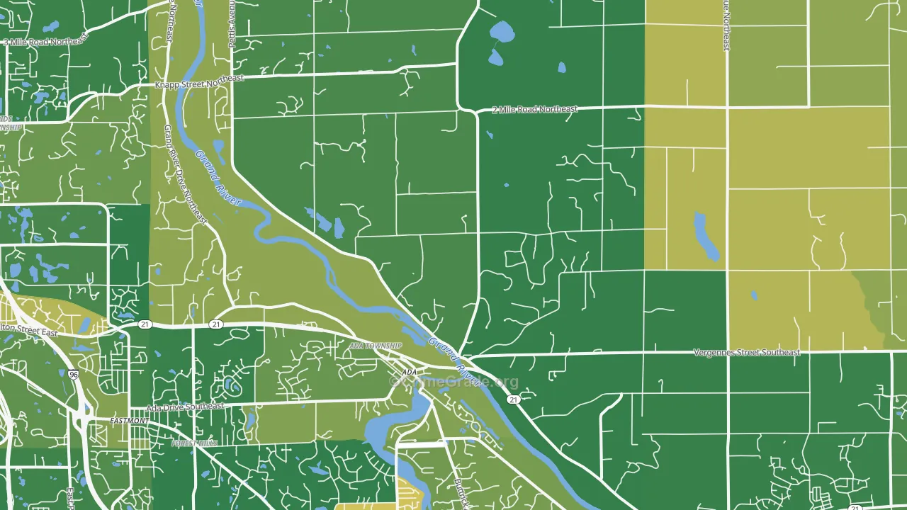 Ada, MI Map of Murder Rates