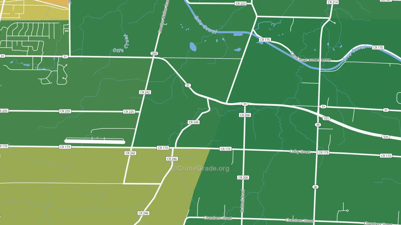 Adams Basin, NY Map of Murder Rates