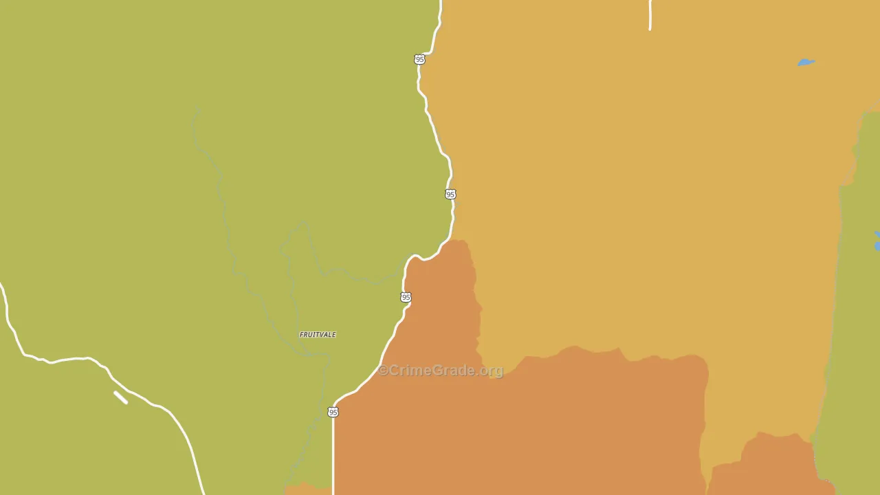 Adams County, ID Map of Murder Rates