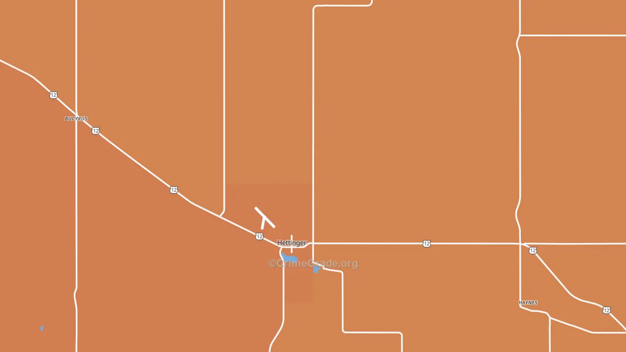 Adams County, ND Map of Murder Rates