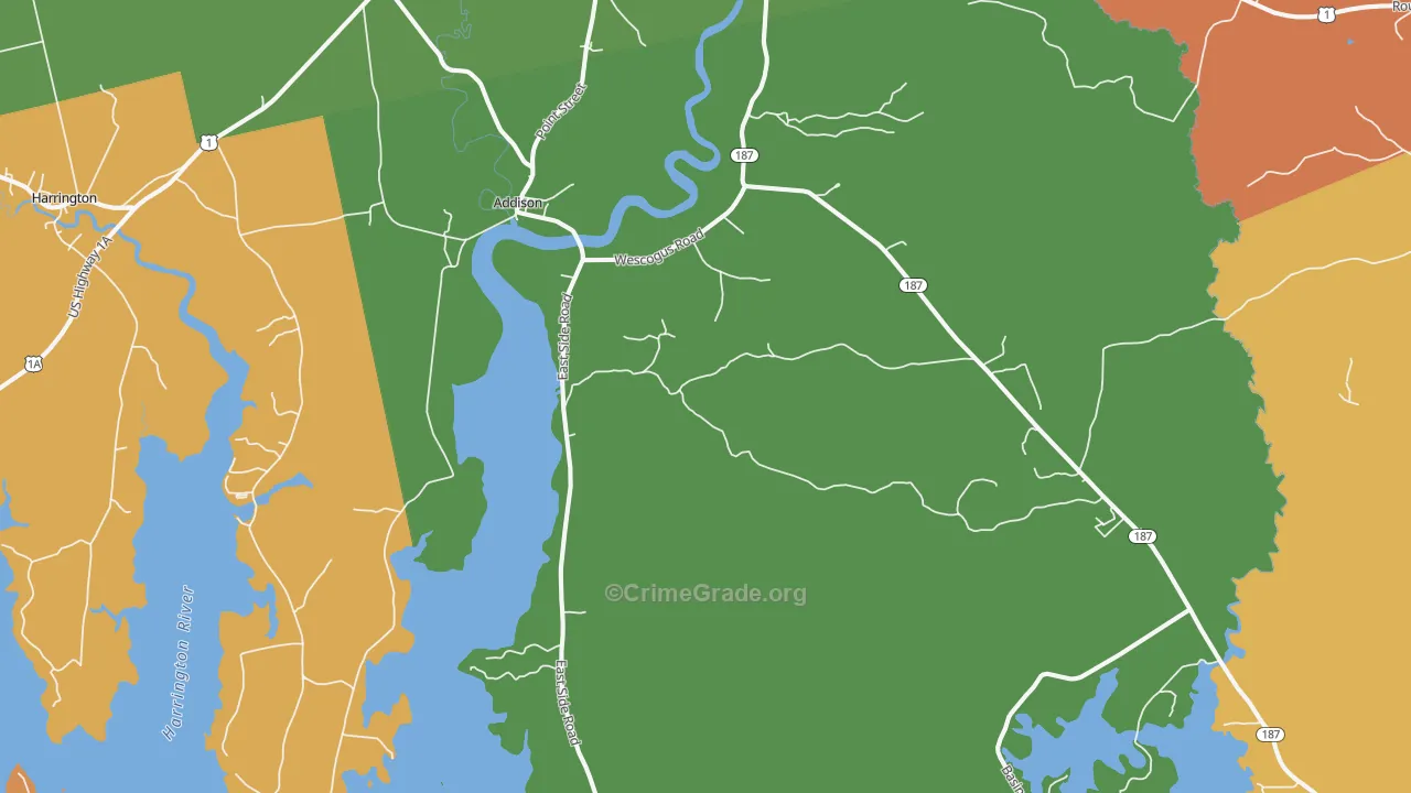 Addison, ME Map of Murder Rates
