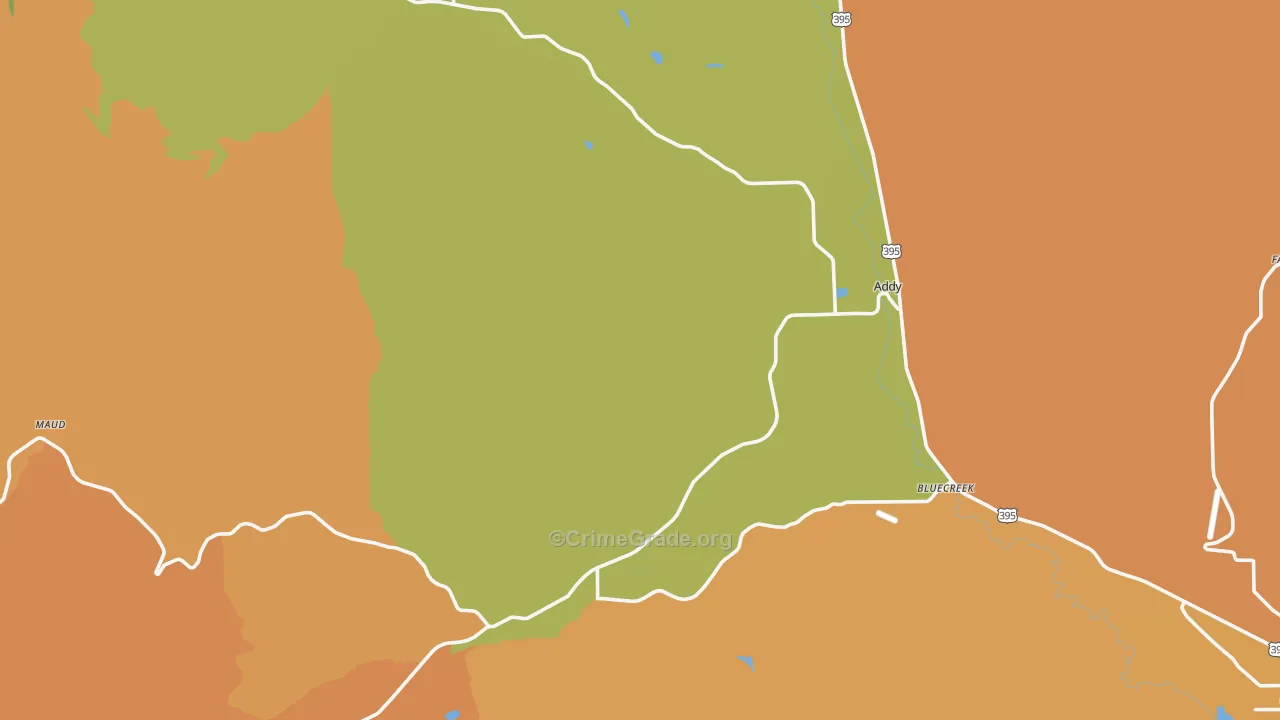 Addy, WA Map of Murder Rates