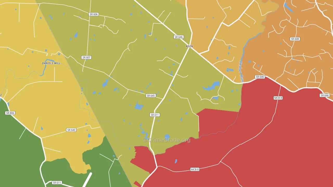 Aden, VA Map of Murder Rates