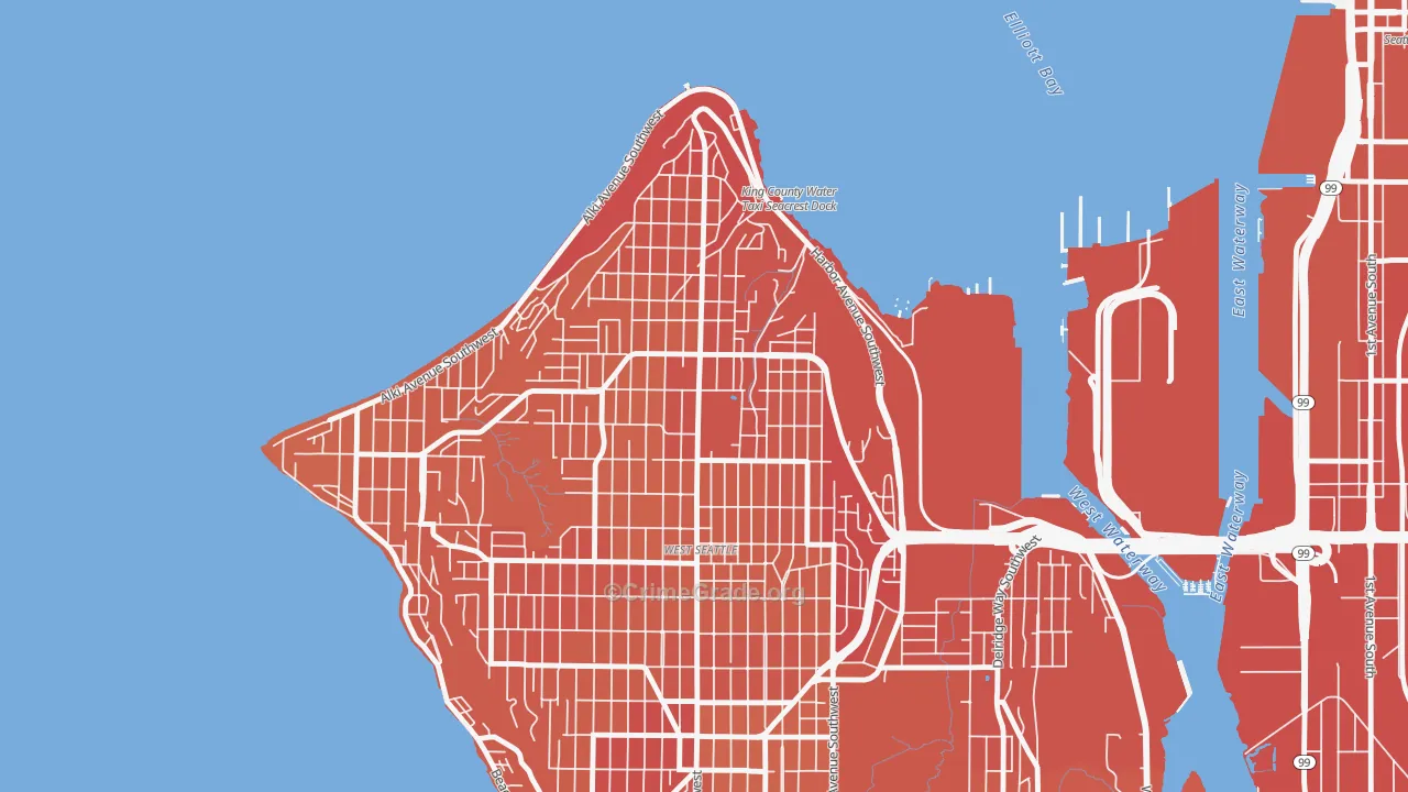 Admiral, Seattle, WA Map of Murder Rates