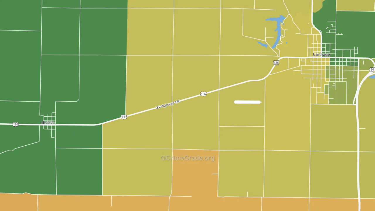 Adrian, IL Map of Murder Rates