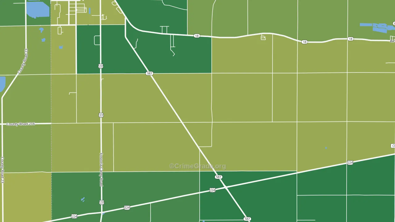 Adrian, OH Map of Murder Rates