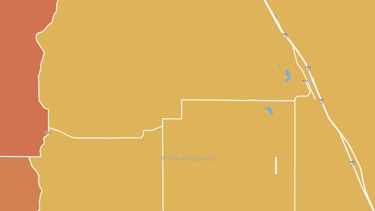 Agate, CO Map of Murder Rates