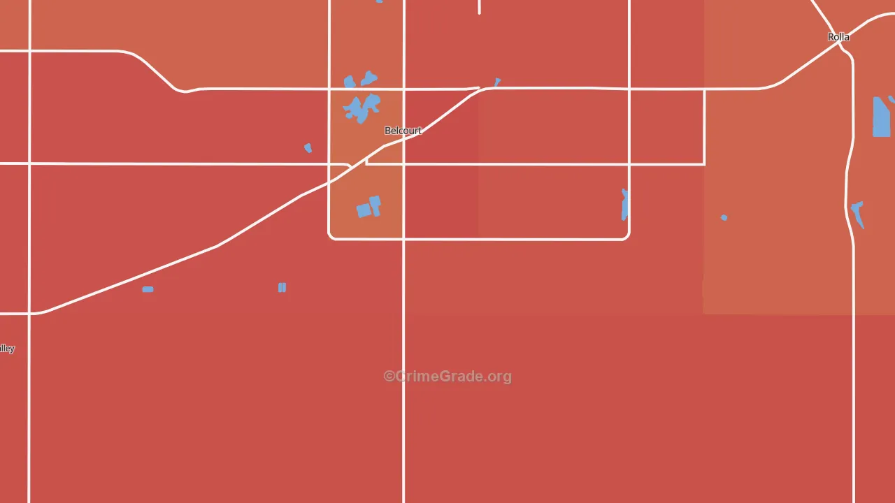 Agate, ND Map of Murder Rates