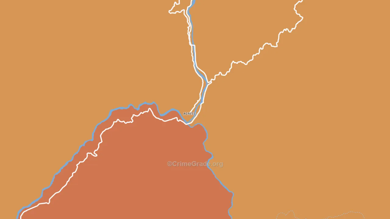Agness, OR Map of Murder Rates