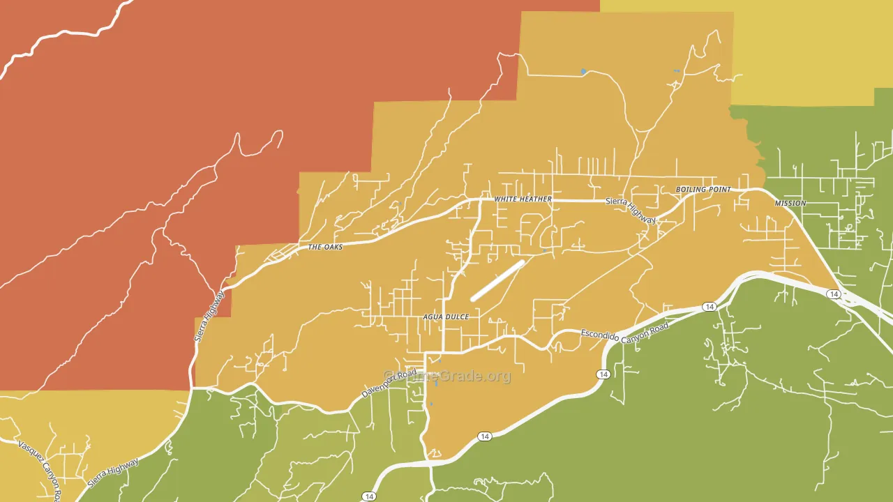 Agua Dulce, CA Map of Murder Rates