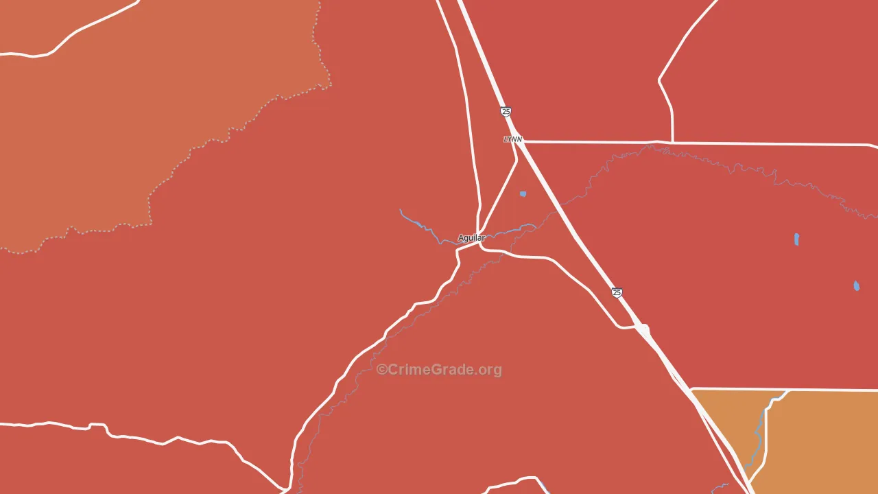 Aguilar, CO Map of Murder Rates