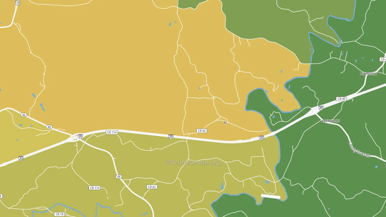 Ai, AL Map of Murder Rates