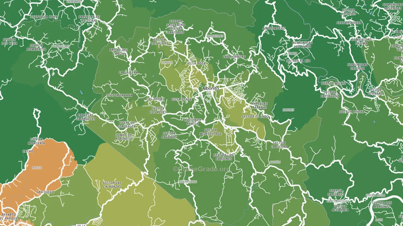 Aibonito, PR Map of Murder Rates
