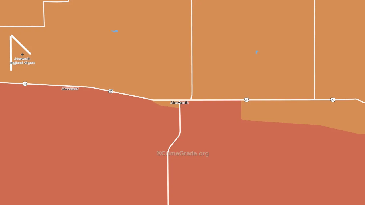 Ainsworth, NE Map of Murder Rates