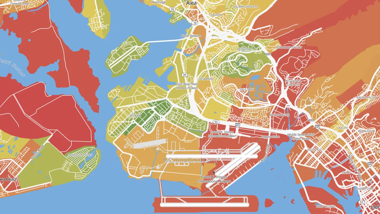 Airport, Honolulu, HI Map of Murder Rates