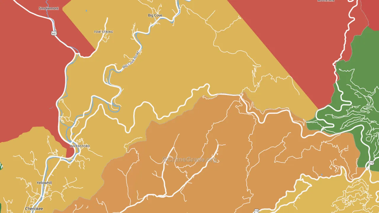 Airport, NC Map of Murder Rates