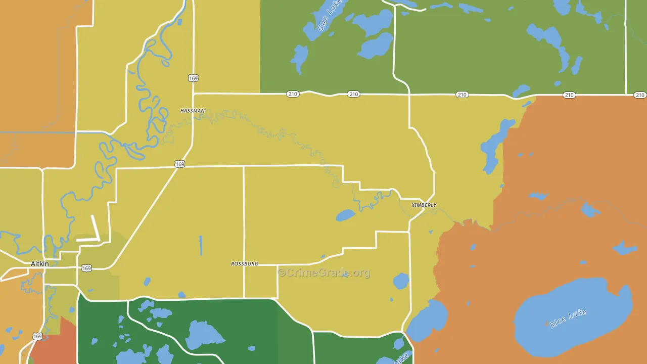 Aitkin County, MN Map of Murder Rates