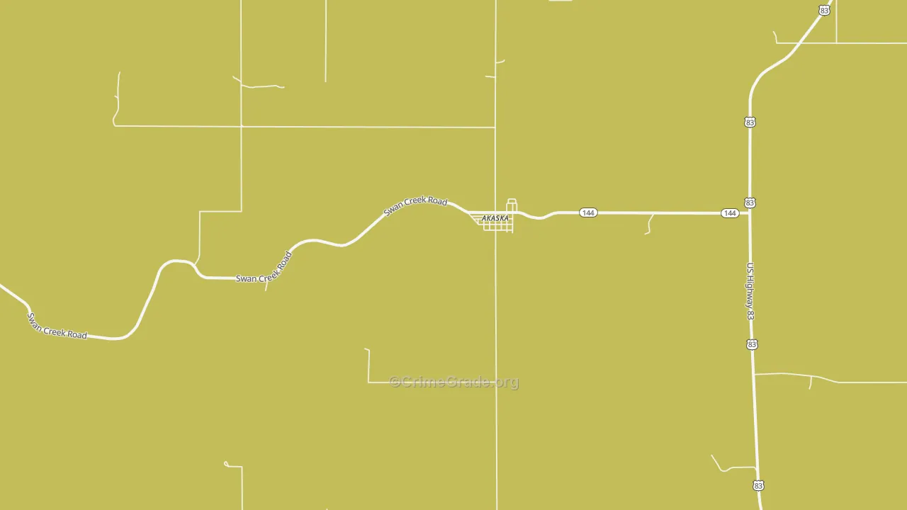 Akaska, SD Map of Murder Rates