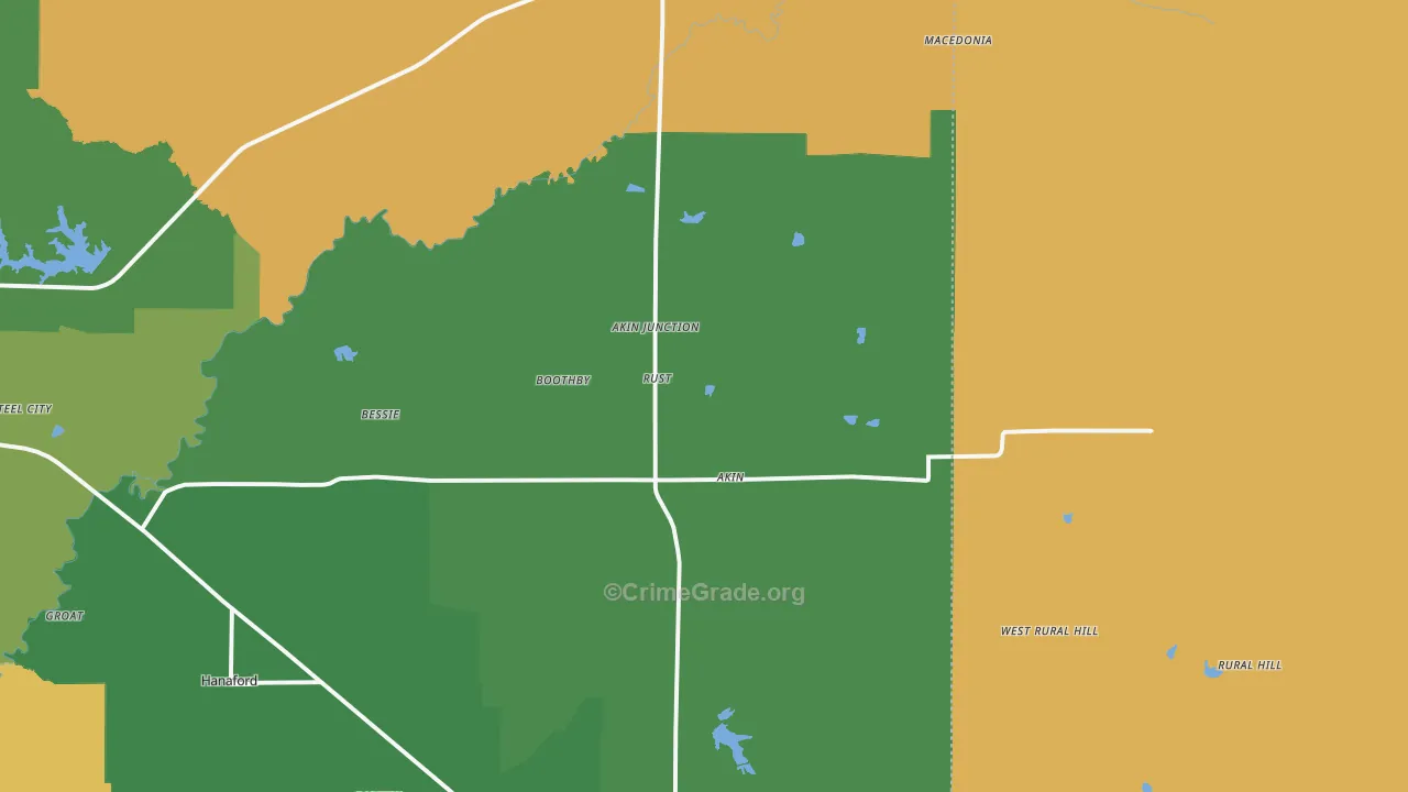 Akin, IL Map of Murder Rates