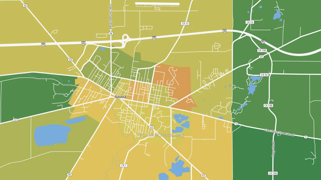 Alabama, NY Map of Murder Rates
