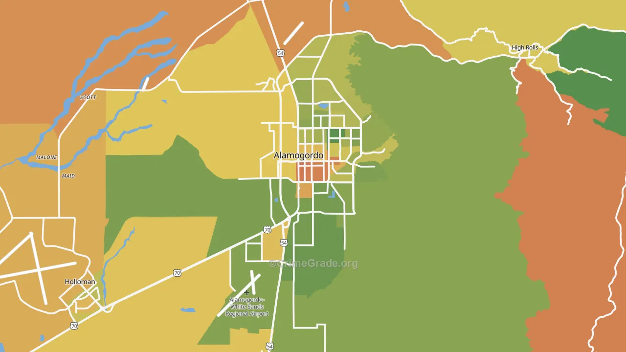 Alamogordo, NM Map of Murder Rates