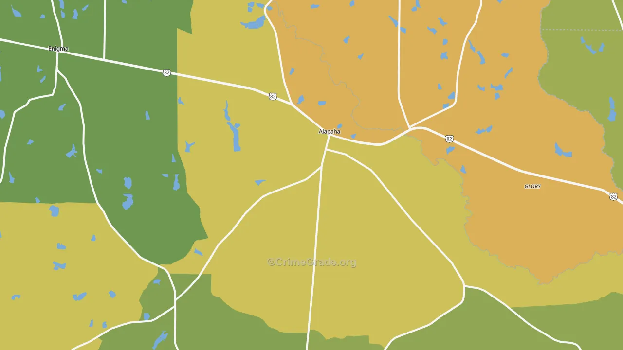 Alapaha, GA Map of Murder Rates