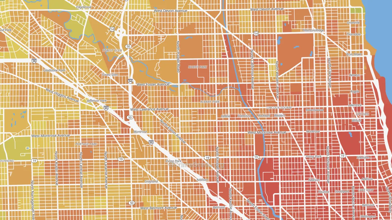 Albany Park, Chicago, IL Map of Murder Rates
