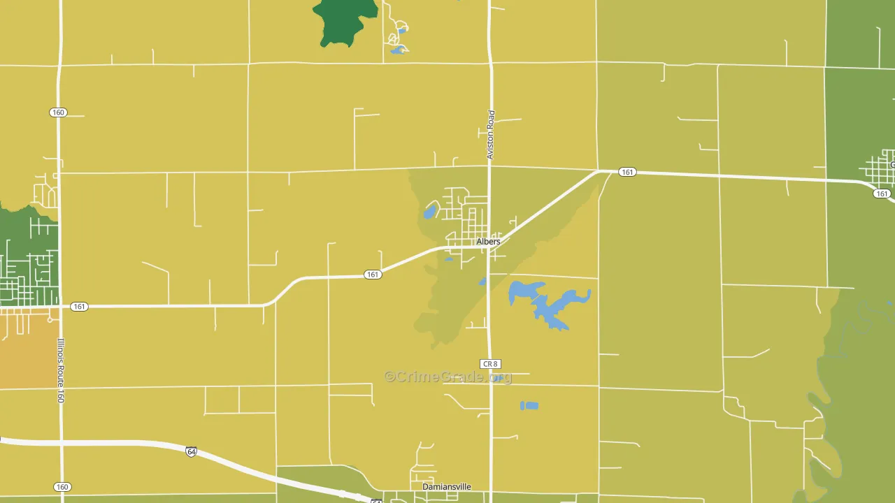 Albers, IL Map of Murder Rates