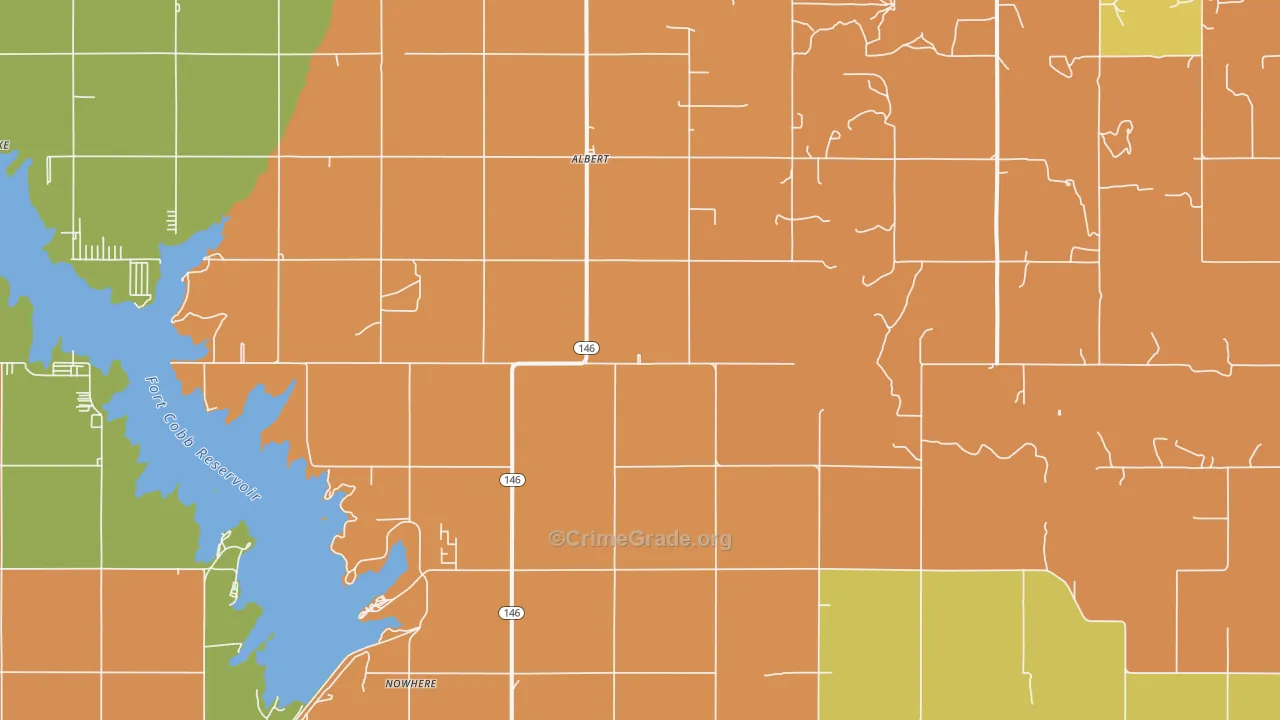 Albert, OK Map of Murder Rates