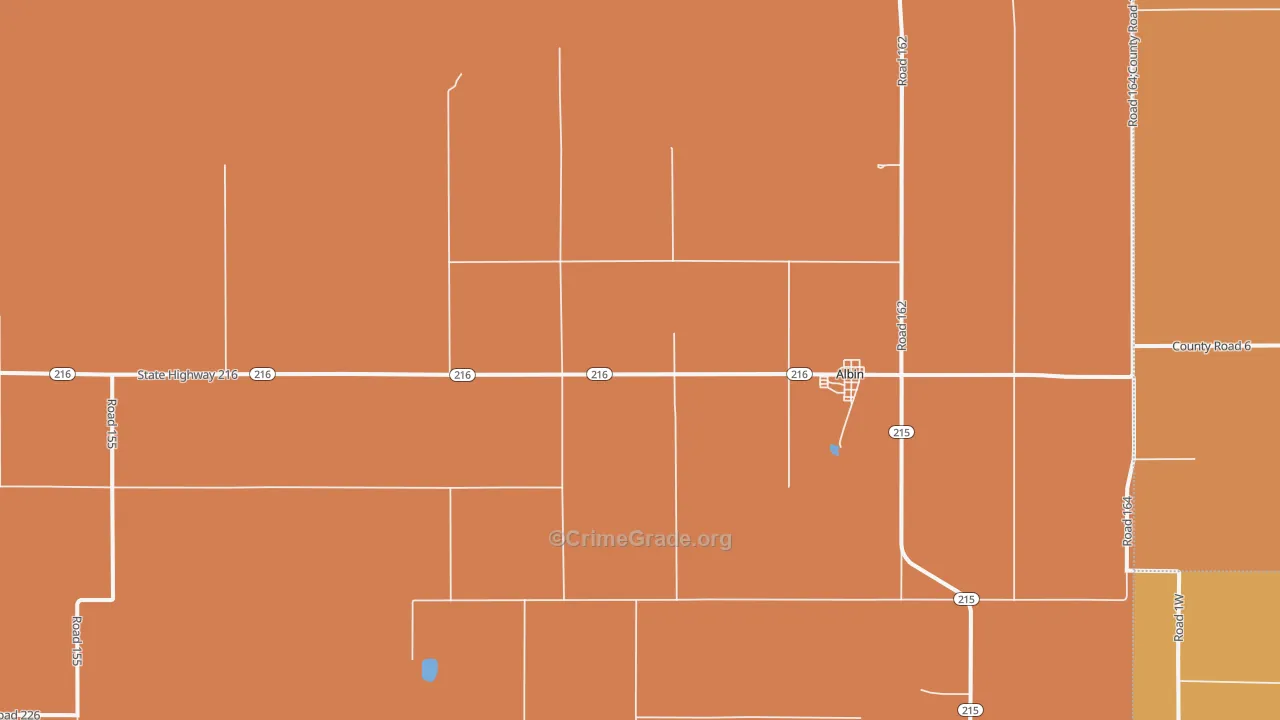 Albin, WY Map of Murder Rates