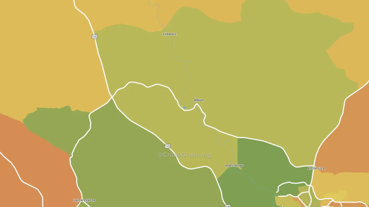 Albion, WA Map of Murder Rates