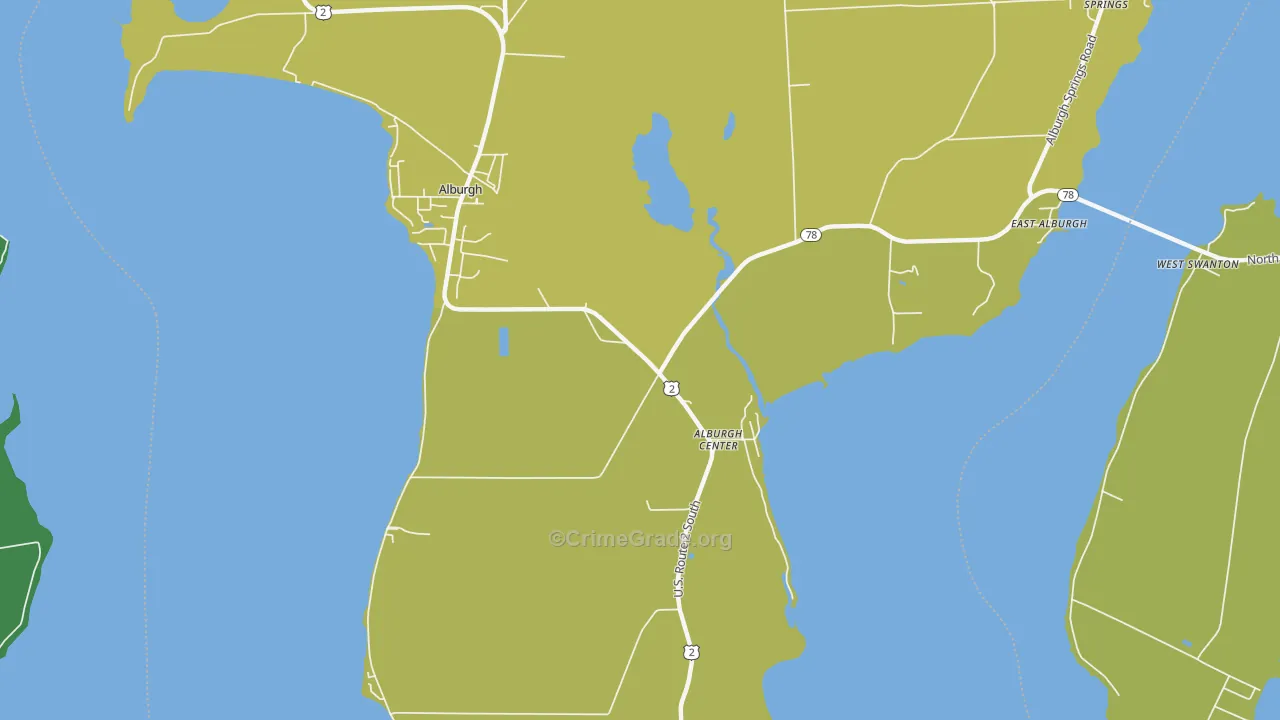 Alburg Center, VT Map of Murder Rates