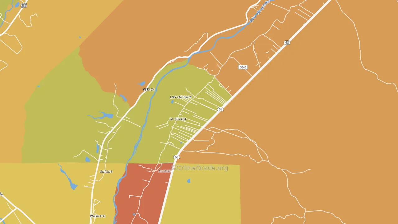 Alcalde, NM Map of Murder Rates
