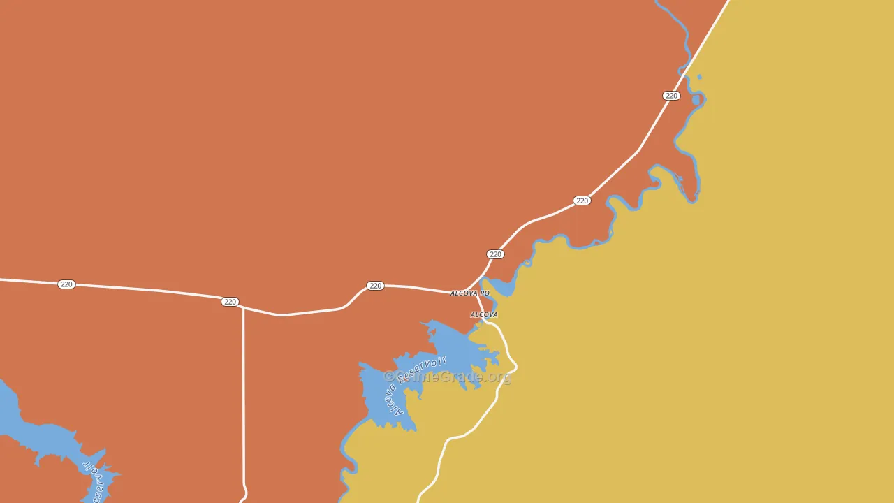 Alcova, WY Map of Murder Rates