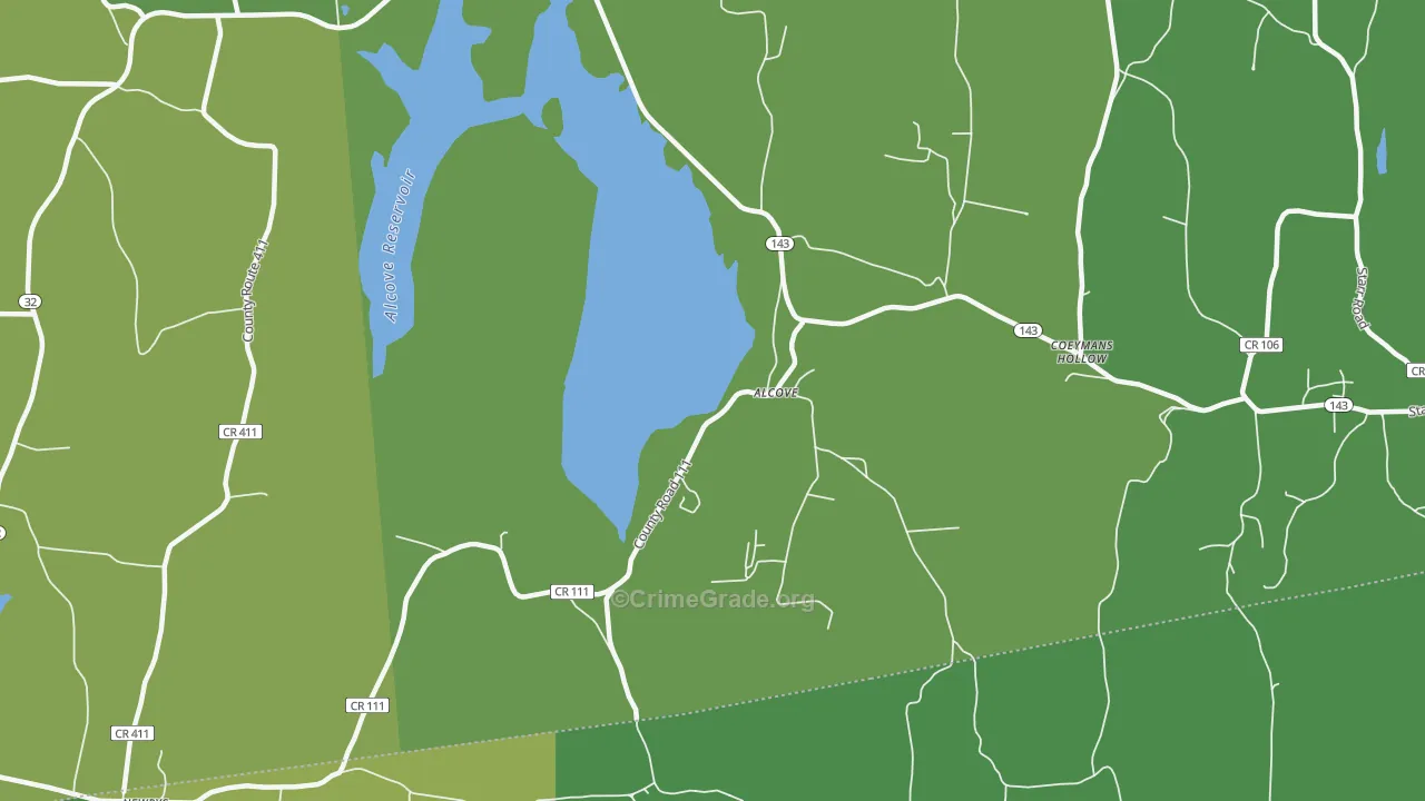 Alcove, NY Map of Murder Rates