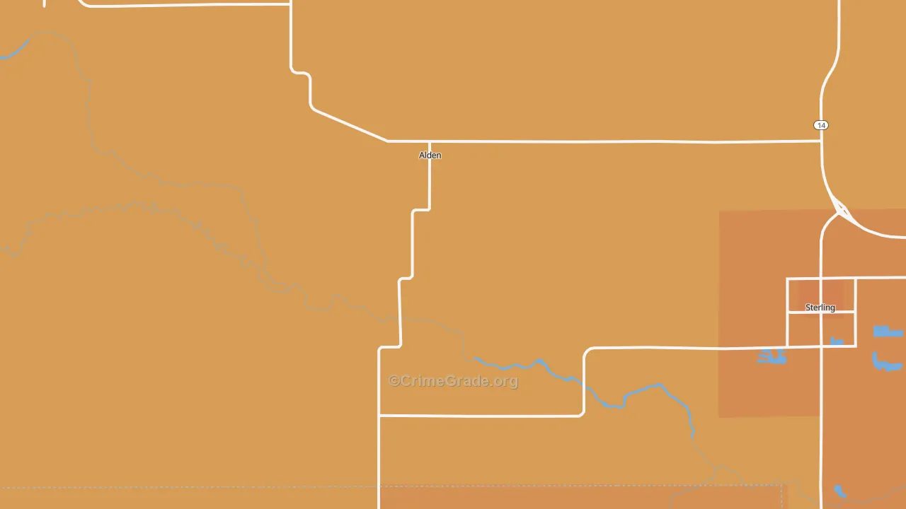 Alden, KS Map of Murder Rates