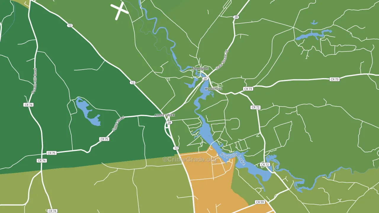 Alder Creek, NY Map of Murder Rates