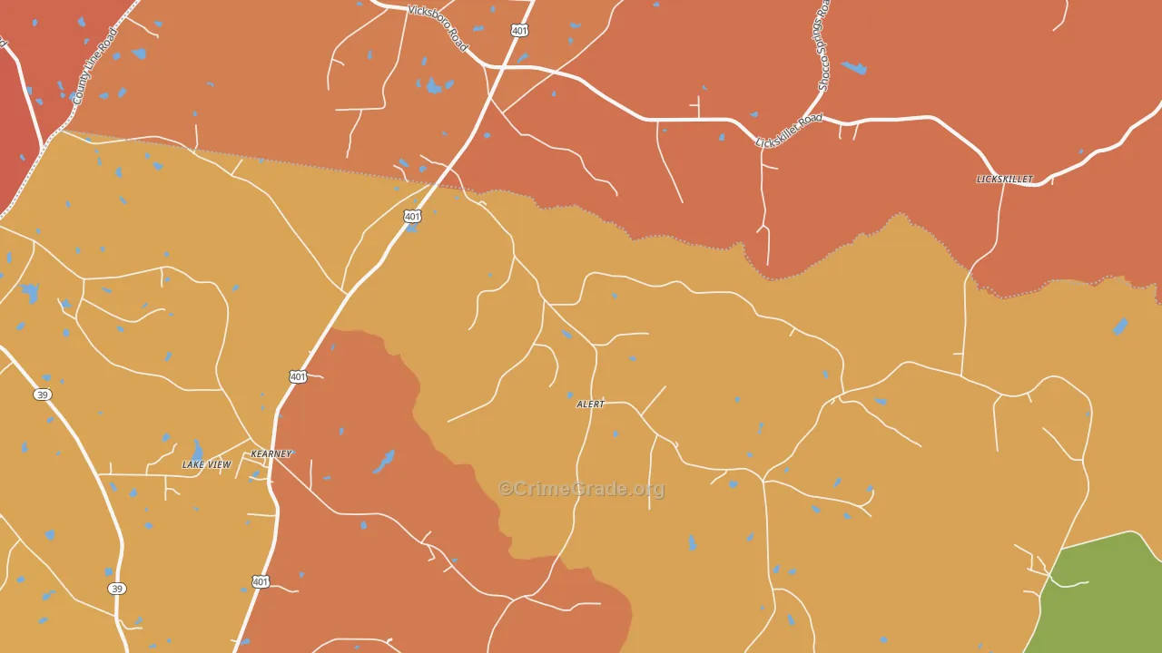 Alert, NC Map of Murder Rates