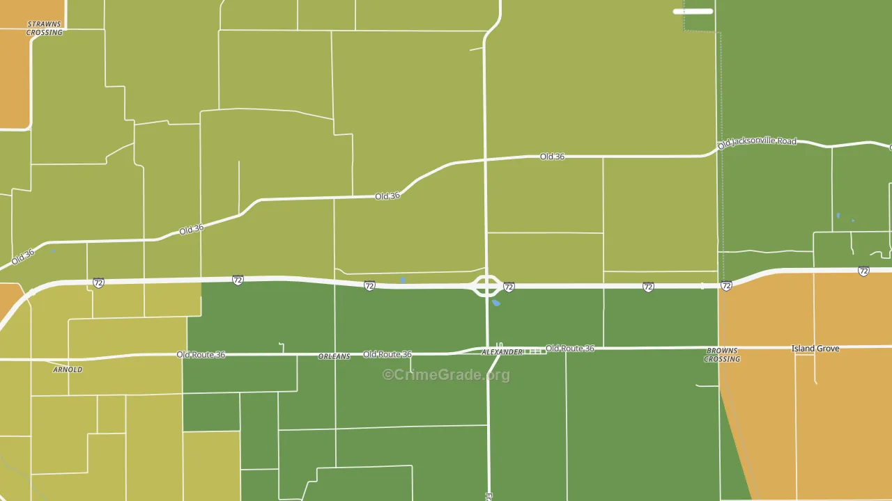 Alexander, IL Map of Murder Rates